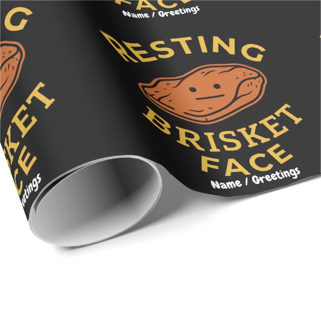 Papel De Presente Rosto de Picanha Descansando Engraçado BBQ Pitmast (Ponta do rolo)