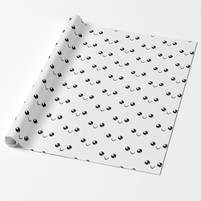 Papel De Presente Rosto de Sorriso (Desenrolado)