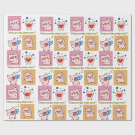 Papel De Presente rostos de aspas