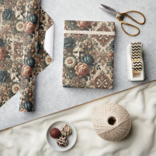 Papel De Presente Rostos Pedrosos e Noites Cansadas - Barroco Gótico