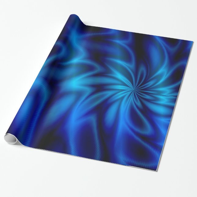 Papel De Presente Rotação Azul (Desenrolado)
