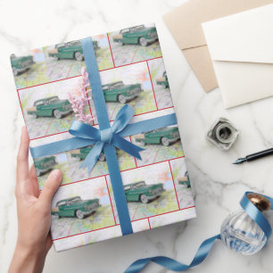 Papel De Presente Roteiro Do Carro De 1955