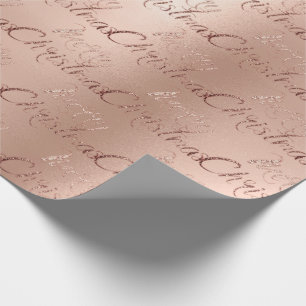 Papel De Presente Roteiro Dourado cor-de-rosa Elegant1 do brilho do