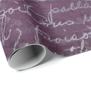 Papel De Presente Roteiro velho roxo Amethyst do vintage real