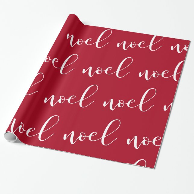 Papel De Presente Roteiro vermelho do Natal de Noel | (Desenrolado)
