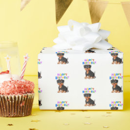 Papel De Presente Rottweiler Birthday