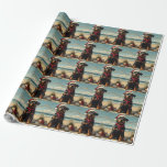 Papel De Presente Rottweiler Dog Christmas Vintage Beach<br><div class="desc">Traga o calor dos feriados para a costa com esta charmosa design inspirada na vintagem, que apresenta um cão festivo sentado numa praia serena. Com um clássico toque de feriado de tons nostálgicos e vibrações costeiras, esta trabalho de arte captura a magia do Natal pelo mar. Perfeito para espalhar alegria...</div>