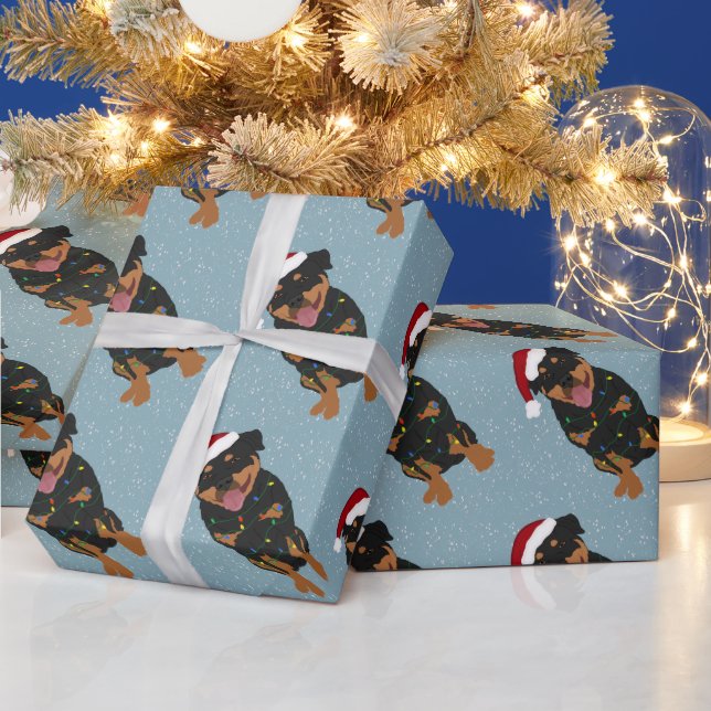 Papel De Presente Rottweiler Natal  (Feriados)