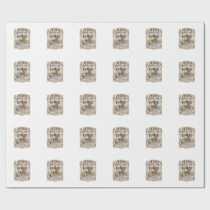 Papel De Presente Rótulo de Código de Barras de Jesus Resgatado Rótu
