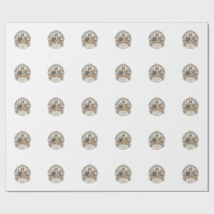 Papel De Presente Rótulo de Geléia da Padaria Cottage Gato Rótulo de