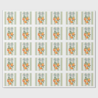Papel De Presente Rótulo Flor de Laranjeira - Cítrico Mediterrâneo