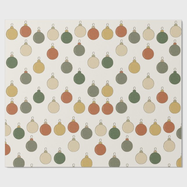 Papel De Presente Round Baubles Pattern			 (Aberto)
