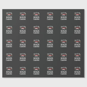 Papel De Presente Roupa de Ninja Engraçada Design de Halloween_1