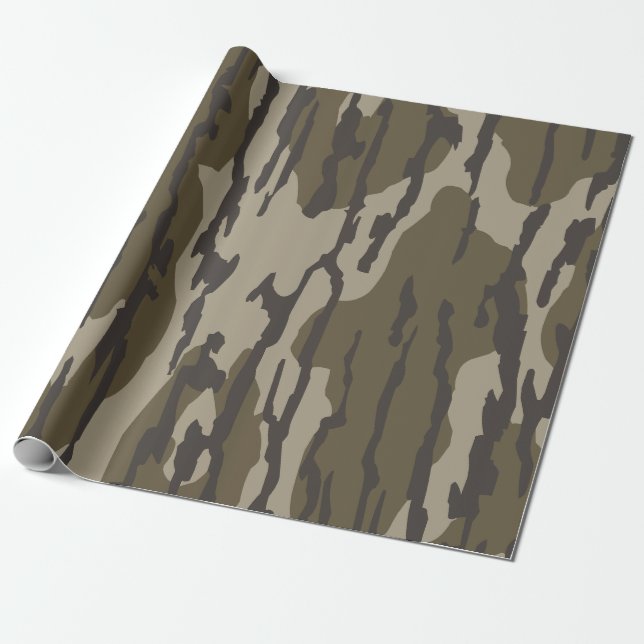 Papel De Presente Roupas e Equipamentos de Caça Camuflados Bottom La (Desenrolado)