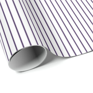 Papel De Presente Roxo básico de listras finas minimalista para qual