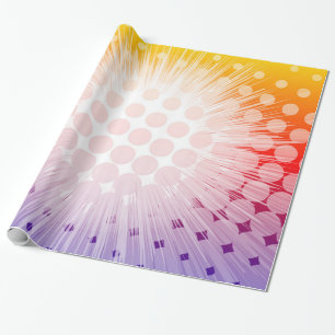 Papel De Presente Roxo do pop art do super-herói