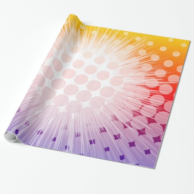 Papel De Presente Roxo do pop art do super-herói (Desenrolado)