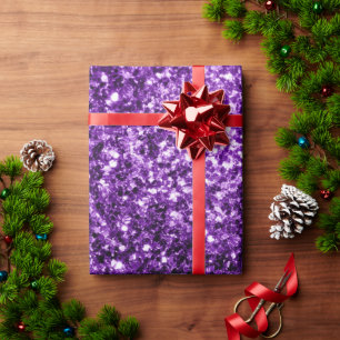 Papel De Presente Roxo escuro falso brilho glitter faíscas