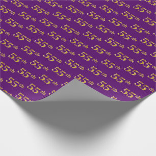 Papel De Presente Roxo, evento do ouro 55th do falso