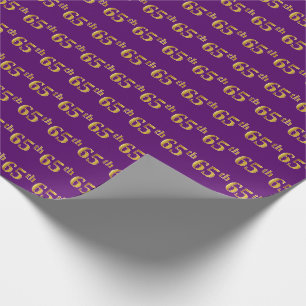 Papel De Presente Roxo, evento do ouro 65th do falso