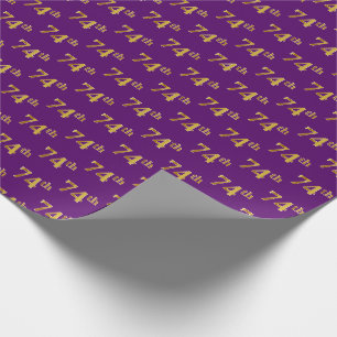 Papel De Presente Roxo, evento do ouro 74th do falso