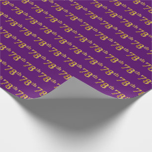 Papel De Presente Roxo, evento do ouro 78th do falso