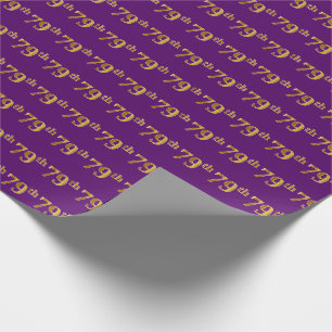 Papel De Presente Roxo, evento do ouro 79.o do falso (Setenta-Nono)