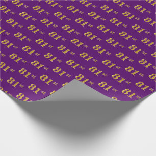 Papel De Presente Roxo, evento do ouro 81st do falso