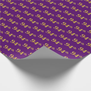 Papel De Presente Roxo, evento do ouro 94th do falso (Ninety-Quarto)