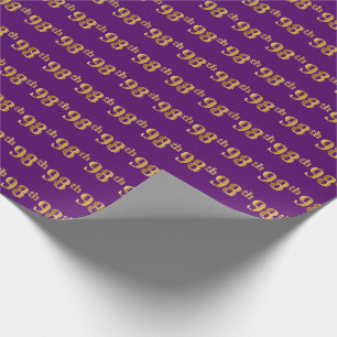 Papel De Presente Roxo, evento do ouro 98th do falso (Ninety-Oitavo)