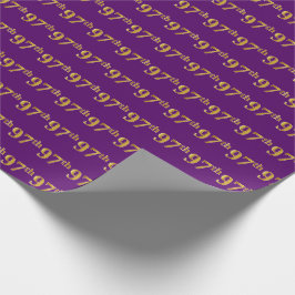 Papel De Presente Roxo, Falso Dourado 97º (Nonagésimo Sétimo) Evento