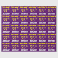 Roxo, Faux/Imitação Dourada, "55.º ANIVERSÁRIO"