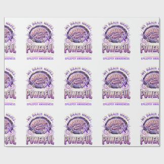Papel De Presente Roxo Fita Conscientização sobre Epilepsia