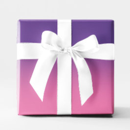 Papel De Presente Roxo Moderno e Ombre Rosa