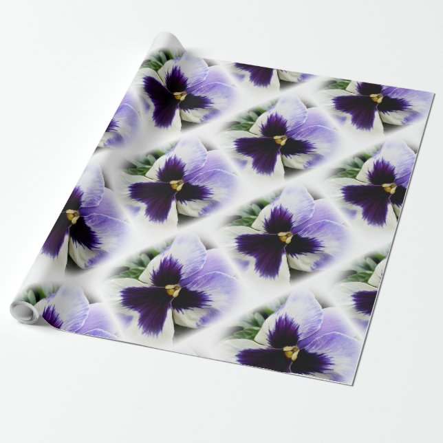 Papel De Presente roxo profundo em branco (Desenrolado)