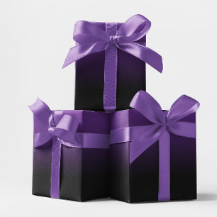 Papel De Presente Roxo Real e Preto Ombre