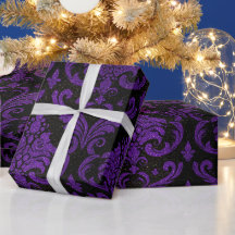 Roxo Real Metalizado Padrão Glitter Preto
