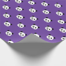 Roxo Real - Padrão de Panda Minimalista