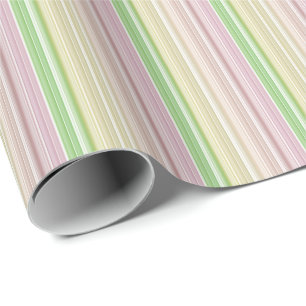 Papel De Presente Roxo Rosa Amarelo Verde Listras