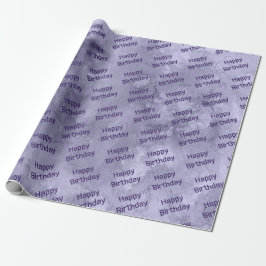 Papel De Presente Roxo Stain Birthday