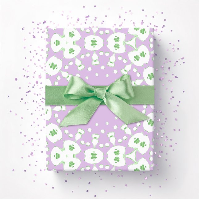Papel De Presente Roxy Jaguar Links em Lilás e Verde (Criador carregado)
