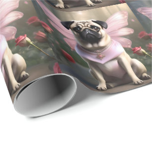 Papel De Presente Royal Pug: A Princesa Fada dos Reinos Encantados