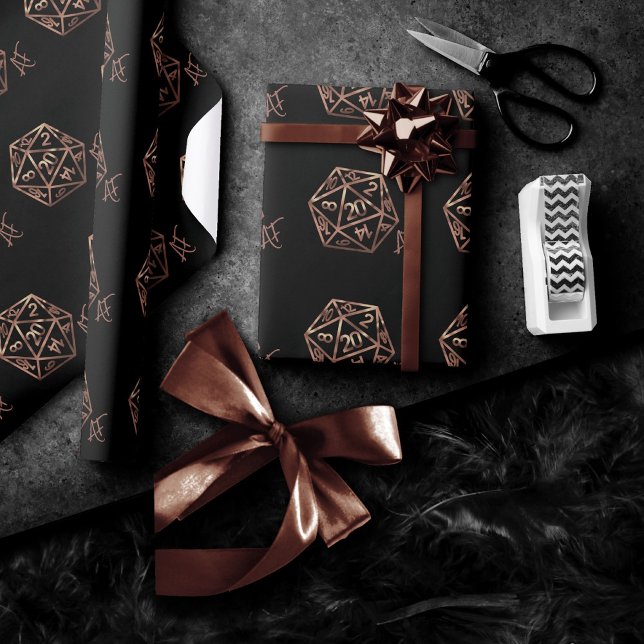 Papel De Presente RPG Crit AF | Dados para Jogo de Tabuleiro de Fant (Criador carregado)