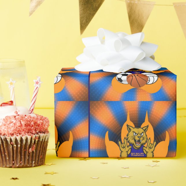 PAPEL DE PRESENTE RSD WILDCATS ESPORTE PAPEL DE EMBALAGEM (Festa de aniversário)