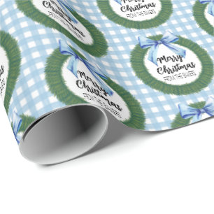 Papel De Presente Rua Aquarela com Arco Azul