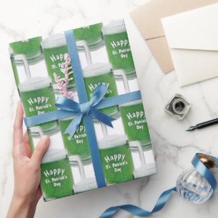 Papel De Presente Rua, cerveja verde do dia de Patrick