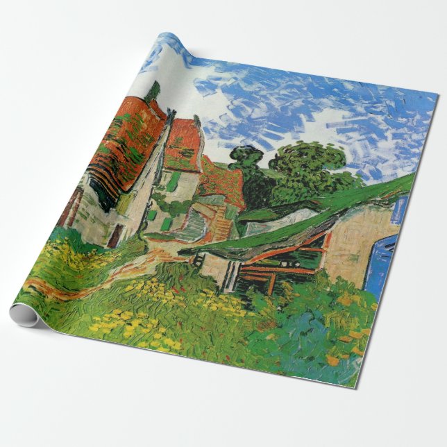 Papel De Presente Rua da Aldeia por Vincent van Gogh (Desenrolado)