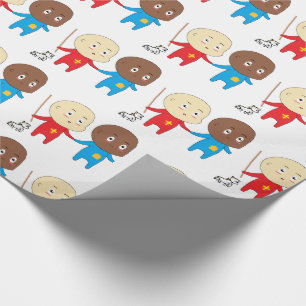 Papel De Presente Rua de Crianças de Arte, Nicholas Sinterklaas