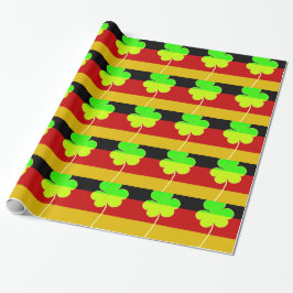 Papel De Presente Rua De Vestuário Do Bandeira Alemão Irlandês Shamr