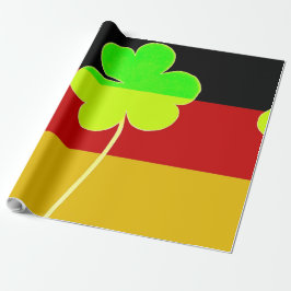 Papel De Presente Rua De Vestuário Do Bandeira Alemão Irlandês Shamr